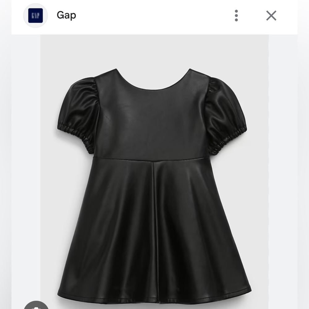 NWOT Baby Gap Vegan Leather Dress baby girl 3-6 months